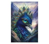 75x50cm/1000pcs Puzzles pour Adolescents Peacock Mythical Land Puzzles pour Adultes Jeux Amusants Une Œuvre d'art Cadeaux De Noël Et d'anniversaire 75x50cm/1000pcs