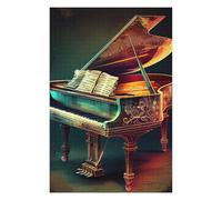 75x50cm/1000pcs Puzzles pour Adolescents Piano Illustration Puzzle pour Adultes - Jeu Familial - Niveau De Difficulté Élevé - Cadeaux De Noël Et d'anniversaire 75x50cm/1000pcs