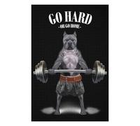 75x50cm/1000pcs Puzzles pour Adolescents Pit Bull Dog Weightlifting Puzzle Anti-Stress - Décoration Idéale pour Un Anniversaire Ou Noël 75x50cm/1000pcs