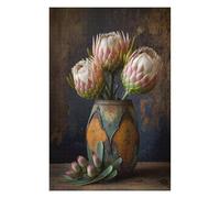 75x50cm/1000pcs Puzzles pour Adolescents Protea Bouquet in A Jar Puzzle pour Adultes, Jeu De Réflexion, Cadeau pour Femmes, Défi Éducatif 75x50cm/1000pcs