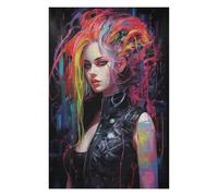 75x50cm/1000pcs Puzzles pour Adolescents Punk Girl No10 Puzzle Mural, Jouet, Décoration, Défi Difficile, Cadeau Anti-Stress 75x50cm/1000pcs