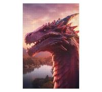 75x50cm/1000pcs Puzzles pour Adolescents Red Ruby Dragon Puzzles Jeux Amusants Découpe De Précision Cadeaux Uniques pour Anniversaire Et Noël 75x50cm/1000pcs