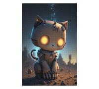 75x50cm/1000pcs Puzzles pour Adolescents Robotic Cat in Space-4 Puzzle pour Adultes - Jeu Manuel - Décoration Parfaite - Difficile Et Stimulant 75x50cm/1000pcs