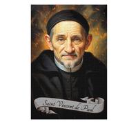 75x50cm/1000pcs Puzzles pour Adolescents Saint Vincent De Paul Portrait Puzzles Jeux Amusants Découpe De Précision Cadeaux Uniques pour Anniversaire Et Noël 75x50cm/1000pcs