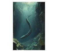 75x50cm/1000pcs Puzzles pour Adolescents Sea Serpent Eel in Cave Puzzle pour Adultes - Jeu De Réflexion - Anti-Stress - Stimule Le Cerveau