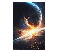 75x50cm/1000pcs Puzzles pour Adolescents Shattered Solar System Puzzle Anti-Stress - Décoration Idéale pour Un Anniversaire Ou Noël 75x50cm/1000pcs