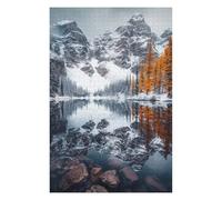 75x50cm/1000pcs Puzzles pour Adolescents Snowy Mountain Reflection Puzzles pour Adultes - Jeu De Réflexion - Décoration Intérieure - Difficile Et Stimulant 75x50cm/1000pcs