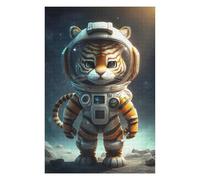 75x50cm/1000pcs Puzzles pour Adolescents Space Tiger Adventurer Puzzle pour Adultes, Jeu De Réflexion, Cadeau pour Femmes, Défi Éducatif 75x50cm/1000pcs