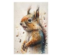 75x50cm/1000pcs Puzzles pour Adolescents Squirrel Watersplash Puzzle pour Adultes - Jeu De Réflexion - Anti-Stress - Stimule Le Cerveau