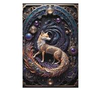 75x50cm/1000pcs Puzzles pour Adolescents Steampunk Red Fox Art Deco Puzzle Anti-Stress - Décoration Idéale pour Un Anniversaire Ou Noël 75x50cm/1000pcs