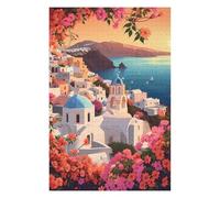 75x50cm/1000pcs Puzzles pour Adolescents Sunset in Santorini Puzzle pour Adultes - Jeu De Réflexion - Anti-Stress - Stimule Le Cerveau
