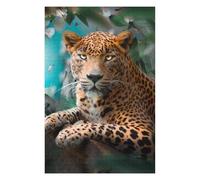 75x50cm/1000pcs Puzzles pour Adolescents The Colorful Leopard Puzzle Mural, Jouet, Décoration, Défi Difficile, Cadeau Anti-Stress 75x50cm/1000pcs