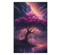 75x50cm/1000pcs Puzzles pour Adolescents Thunderstorm Tree Landscape Puzzles pour Adultes : Jeux Relaxants, Défis Difficiles, Cadeaux Et Anniversaires Uniques 75x50cm/1000pcs