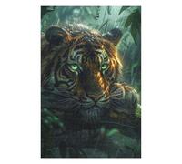 75x50cm/1000pcs Puzzles pour Adolescents Tropical Rain Forest Tiger Puzzle pour Adultes, Jeu De Réflexion, Cadeau pour Femmes, Défi Éducatif 75x50cm/1000pcs