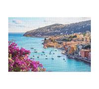75x50cm/1000pcs Puzzles pour Adolescents Villefranche sur Mer Puzzles pour Adultes, Jouets À Monter Soi-même, Décoration Parfaite, Cadeaux d'anniversaire Uniques 75x50cm/1000pcs