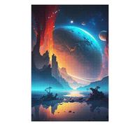 75x50cm/1000pcs Puzzles pour Adolescents Volcano Planet Oasis Puzzle Anti-Stress - Décoration Idéale pour Un Anniversaire Ou Noël 75x50cm/1000pcs
