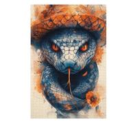 75x50cm/1000pcs Puzzles pour Adolescents Western Snake Art Print Puzzles pour Adultes - Jouets Anti-Stress - Décoration Parfaite - Activités Ludiques À La Maison 75x50cm/1000pcs