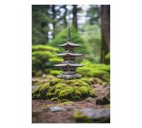 75x50cm/1000pcs Puzzles pour Adolescents Zen Japanese Temple Pagoda Puzzle pour Adultes, Jeu De Réflexion, Cadeau pour Femmes, Défi Éducatif 75x50cm/1000pcs