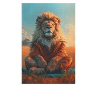 75x50cm/1000pcs Puzzles pour Adolescents Zen Lion Meditation Puzzle Anti-Stress - Décoration Idéale pour Un Anniversaire Ou Noël 75x50cm/1000pcs