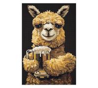 75x50cm/1000pcs Puzzles pour Adultes Alpaca Beer Jeux De Puzzle Relaxants Analyse Et Logique Cadeaux Uniques pour Un Anniversaire Et Noël 75x50cm/1000pcs