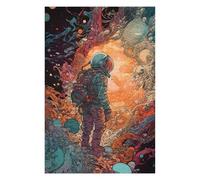 75x50cm/1000pcs Puzzles pour Adultes Astronaut in Cosmic Chaos Puzzle - Jeu Manuel - Décoration Murale - Cadeaux Uniques pour Anniversaire Et Noël 75x50cm/1000pcs