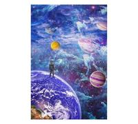 75x50cm/1000pcs Puzzles pour Adultes Astronaut on Earth Gazing at Planets Puzzles pour Adolescents Jeu Manuel Améliore La Mémoire Cadeaux Uniques pour Anniversaire Et Noël 75x50cm/1000pcs