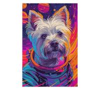 75x50cm/1000pcs Puzzles pour Adultes - Cadeaux Terrier Astronaut Space Puzzles pour Adultes - Jeux Relaxants - Une Œuvre d'art - Cadeaux pour Les Amis Et La Famille 75x50cm/1000pcs