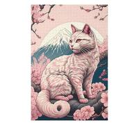 75x50cm/1000pcs Puzzles pour Adultes Cherry Blossom Cat Dreamscape Jeux De Puzzle Relaxants Course De Vitesse Manuelle Cadeaux Uniques pour Anniversaire Et Noël 75x50cm/1000pcs