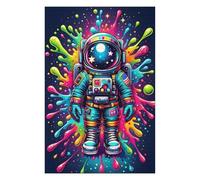 75x50cm/1000pcs Puzzles pour Adultes Colorful Astronaut Splash Art Puzzles pour Adolescents Jeux Relaxants Anti-Stress Interaction Parent-Enfant 75x50cm/1000pcs