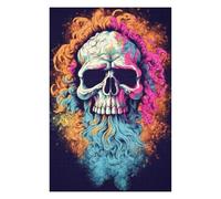 75x50cm/1000pcs Puzzles pour Adultes Colorful Skull Artwork-6 Puzzles pour Adolescents Jeu Manuel Améliore La Mémoire Cadeaux Uniques pour Anniversaire Et Noël 75x50cm/1000pcs