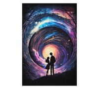 75x50cm/1000pcs Puzzles pour Adultes Cosmic Love Story Puzzles pour Adolescents Jeu Familial Course De Vitesse Manuelle Cadeaux Uniques pour Anniversaire Et Noël 75x50cm/1000pcs