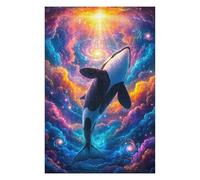 75x50cm/1000pcs Puzzles pour Adultes Cosmic Orca Whale Jeu De Réflexion Puzzle, Passe-Temps Idéal pour Les Vacances À La Maison, Cadeaux d'anniversaire Et De Noël Uniques 75x50cm/1000pcs