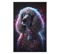 75x50cm/1000pcs Puzzles pour Adultes Cosmic Poodle Portrait Puzzle pour Adultes Jeux Relaxants Analyse Et Logique Défi À Compléter 75x50cm/1000pcs