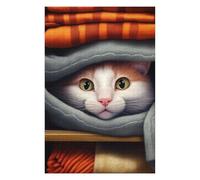 75x50cm/1000pcs Puzzles pour Adultes Cozy Cat藏匿 Puzzle pour Adultes - Jeu Manuel - Idée De Jeu Éducatif pour Se Divertir À La Maison 75x50cm/1000pcs