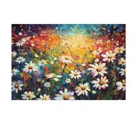 75x50cm/1000pcs Puzzles pour Adultes Daisy Field Jeu De Réflexion Puzzle, Passe-Temps Idéal pour Les Vacances À La Maison, Cadeaux d'anniversaire Et De Noël Uniques 75x50cm/1000pcs