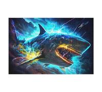 75x50cm/1000pcs Puzzles pour Adultes Electric Shark Storm Puzzles pour Adolescents Jeux Relaxants Anti-Stress Difficiles Et Stimulants 75x50cm/1000pcs