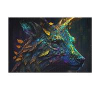 75x50cm/1000pcs Puzzles pour Adultes Enchanted Forest Deer Portrait Puzzles pour Adolescents Jeux Relaxants Anti-Stress Difficiles Et Stimulants 75x50cm/1000pcs