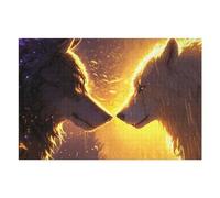75x50cm/1000pcs Puzzles pour Adultes Eternal Wolf Duel Jeu De Réflexion Puzzle, Passe-Temps Idéal pour Les Vacances À La Maison, Cadeaux d'anniversaire Et De Noël Uniques 75x50cm/1000pcs