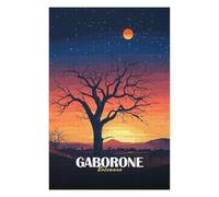 75x50cm/1000pcs Puzzles pour Adultes Gaborone Botswana Sunset Landscape Art Puzzles pour Adolescents Jeux Relaxants Anti-Stress Difficiles Et Stimulants 75x50cm/1000pcs