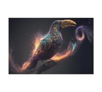 75x50cm/1000pcs Puzzles pour Adultes Galactic Bird in Space Puzzle - Jeu Manuel - Décoration Murale - Cadeaux Uniques pour Anniversaire Et Noël 75x50cm/1000pcs