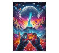 75x50cm/1000pcs Puzzles pour Adultes Galactic Gaming Odyssey -1 Puzzles pour Adolescents Jeux Relaxants Anti-Stress Interaction Parent-Enfant 75x50cm/1000pcs