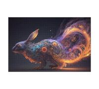 75x50cm/1000pcs Puzzles pour Adultes Magical Cosmic Rabbit Puzzles pour Adolescents Jeux Relaxants Anti-Stress Interaction Parent-Enfant 75x50cm/1000pcs