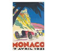 75x50cm/1000pcs Puzzles pour Adultes Monaco Grand Prix 1933 Puzzles pour Adolescents Jeu Familial Course De Vitesse Manuelle Cadeaux Uniques pour Anniversaire Et Noël 75x50cm/1000pcs