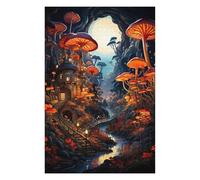 75x50cm/1000pcs Puzzles pour Adultes Mystical Mushroom Forest-8 Puzzles pour Adolescents Jeux Relaxants Anti-Stress Interaction Parent-Enfant 75x50cm/1000pcs