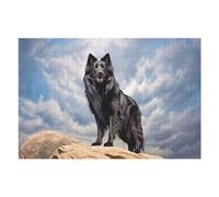 75x50cm/1000pcs Puzzles pour Adultes Old German Shepherd Dog Puzzles pour Adolescents Jeux Relaxants Décoration Murale Cadeaux Uniques pour Anniversaire Et Noël 75x50cm/1000pcs