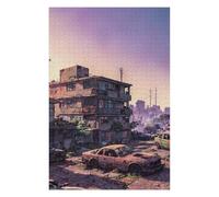 75x50cm/1000pcs Puzzles pour Adultes Post-Apocalyptic Cityscape Puzzles pour Adolescents Jeu Manuel Améliore La Mémoire Cadeaux Uniques pour Anniversaire Et Noël 75x50cm/1000pcs