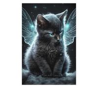 75x50cm/1000pcs Puzzles pour Adultes Puzzle Fairy Cat in Starry Night Puzzle pour Adultes Jeu Familial Amusant Et Humoristique Activités Amusantes À La Maison 75x50cm/1000pcs
