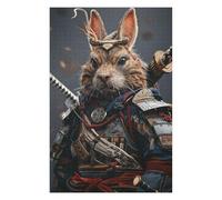75x50cm/1000pcs Puzzles pour Adultes Rabbit Samurai Warrior Jeu De Réflexion Puzzle, Passe-Temps Idéal pour Les Vacances À La Maison, Cadeaux d'anniversaire Et De Noël Uniques 75x50cm/1000pcs