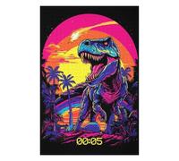 75x50cm/1000pcs Puzzles pour Adultes Retro Dinosaur Sunset Scene Puzzle pour Adultes - Jeu Manuel - Idée De Jeu Éducatif pour Se Divertir À La Maison 75x50cm/1000pcs