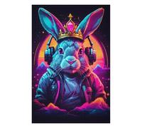 75x50cm/1000pcs Puzzles pour Adultes Royal Bunny DJ Jeux De Puzzle Relaxants Course De Vitesse Manuelle Cadeaux Uniques pour Anniversaire Et Noël 75x50cm/1000pcs
